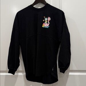 Black Long Sleeve Shirt with Colorful Graphic